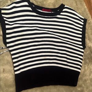 Striped Black and White Women's Top